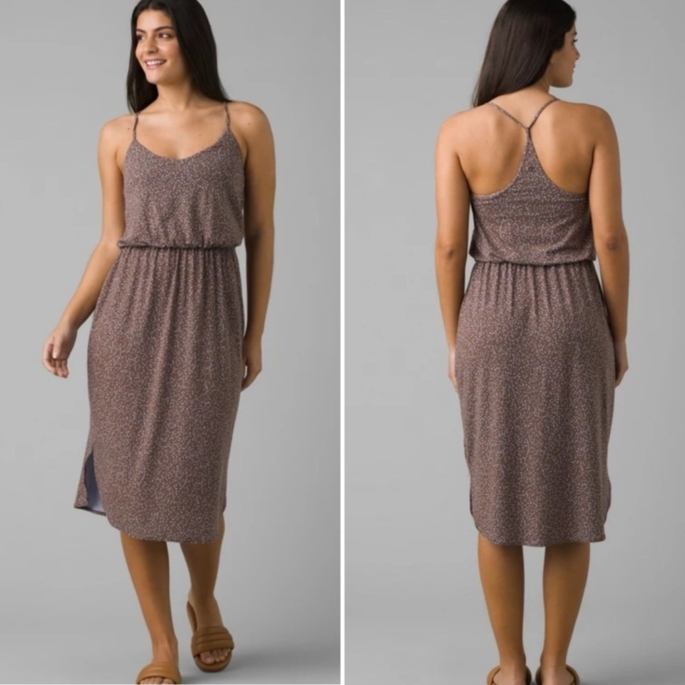 PRANA AYLA EARTHBOUND DOTS DRESS SIZE MEDIUM